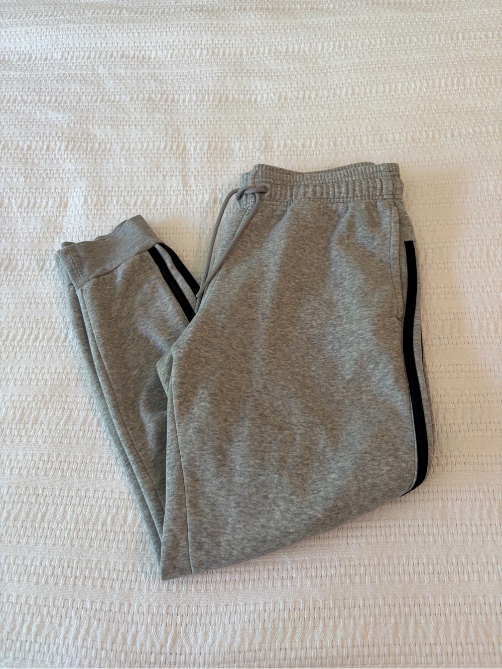 Adidas Grey Women’s Sweatpants/Joggers with 3 stripes